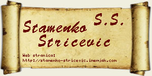 Stamenko Stričević vizit kartica